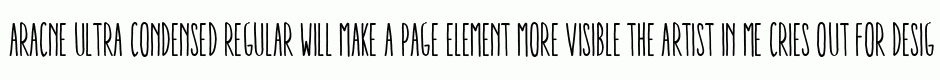 Aracne Ultra Condensed Regular