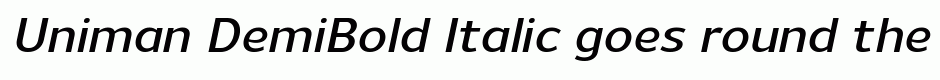 Uniman DemiBold Italic