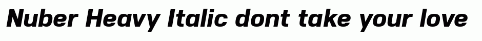 Nuber Heavy Italic