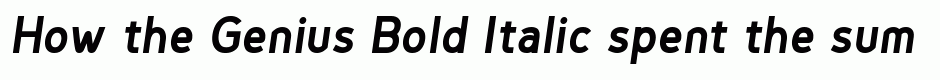Genius Bold Italic