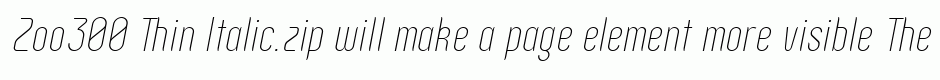 Zoo300 Thin Italic.zip