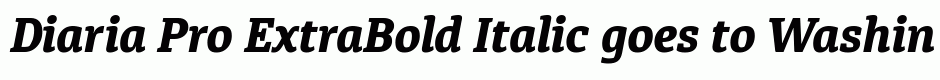 Diaria Pro ExtraBold Italic