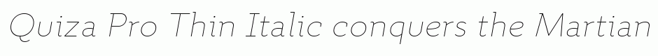 Quiza Pro Thin Italic