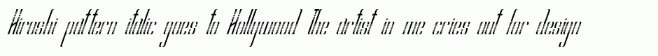 Hiroshi pattern italic