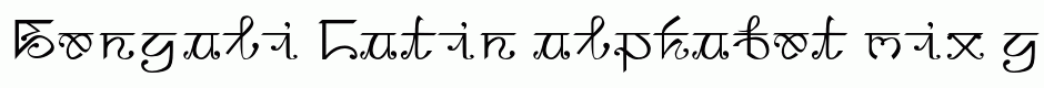 Bengali-Latin alphabet mix