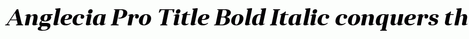 Anglecia Pro Title Bold Italic