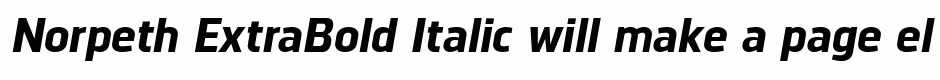 Norpeth ExtraBold Italic