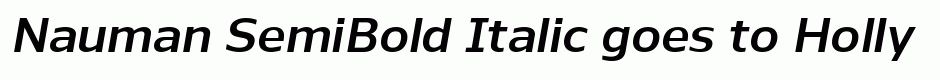 Nauman SemiBold Italic