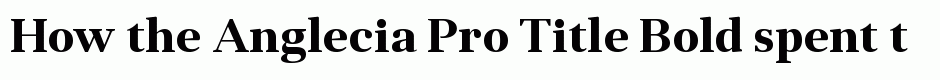 Anglecia Pro Title Bold