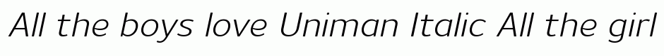 Uniman Italic