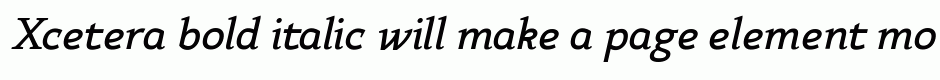 Xcetera bold italic