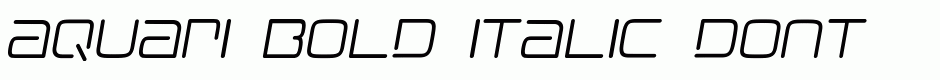 Aquari Bold Italic