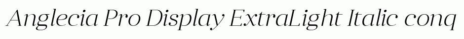 Anglecia Pro Display ExtraLight Italic