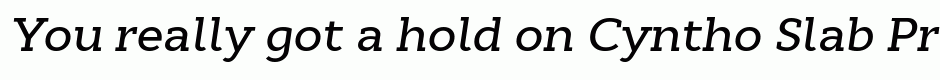 Cyntho Slab Pro Medium Italic