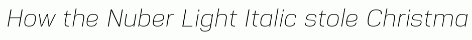 Nuber Light Italic