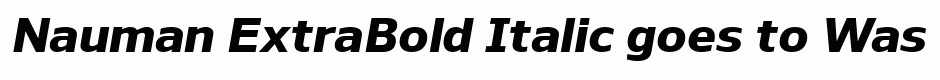Nauman ExtraBold Italic