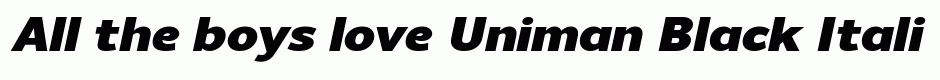 Uniman Black Italic
