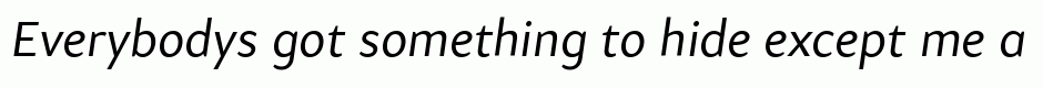 Samo Sans Pro Italic