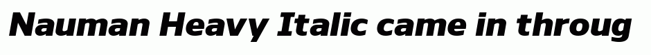 Nauman Heavy Italic