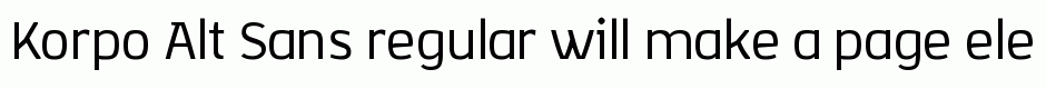 Korpo Alt Sans regular