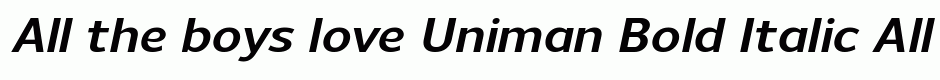 Uniman Bold Italic