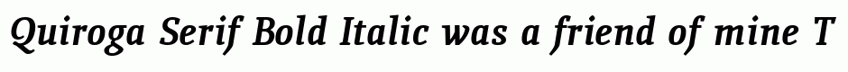 Quiroga Serif Bold Italic