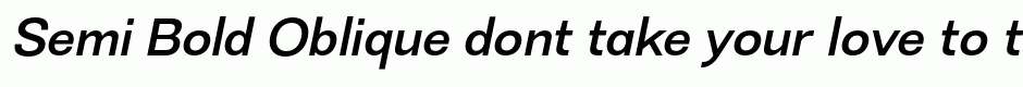 Semi Bold Oblique