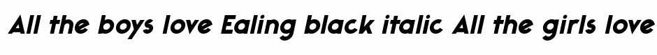 Ealing black italic