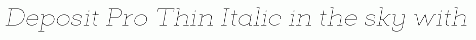 Deposit Pro Thin Italic