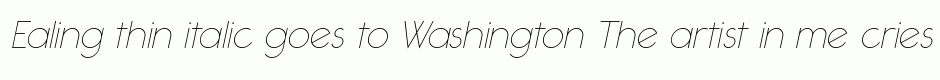 Ealing thin italic