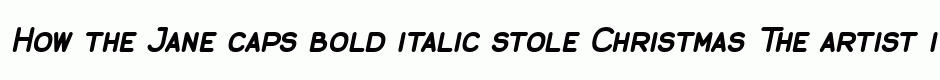 Jane caps bold italic