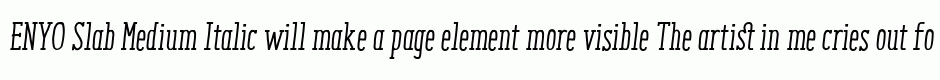 ENYO Slab Medium Italic