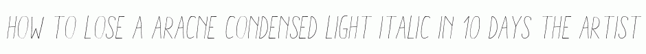 Aracne Condensed Light Italic