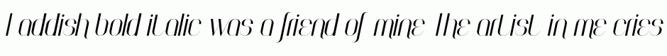 Faddish bold italic