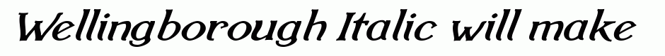 Wellingborough Italic