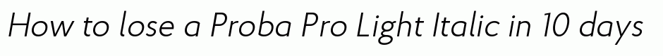 Proba Pro Light Italic
