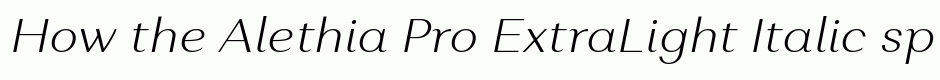 Alethia Pro ExtraLight Italic