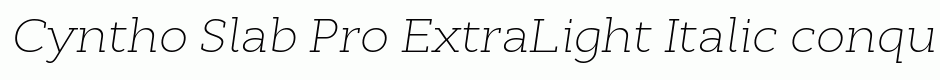 Cyntho Slab Pro ExtraLight Italic