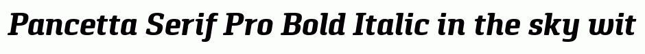 Pancetta Serif Pro Bold Italic