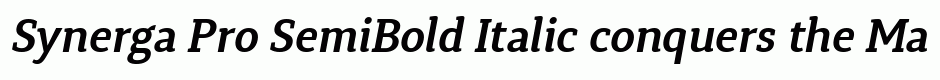 Synerga Pro SemiBold Italic