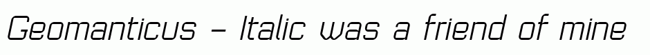 Geomanticus - Italic