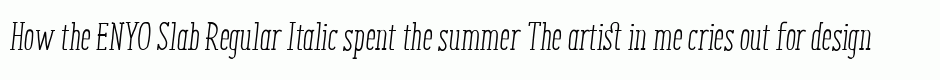 ENYO Slab Regular Italic