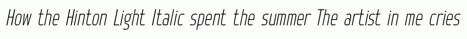 Hinton Light Italic