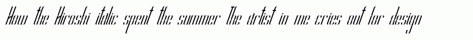 Hiroshi italic