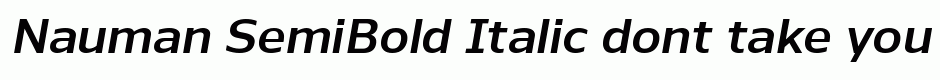 Nauman SemiBold Italic