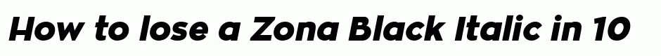 Zona Black Italic