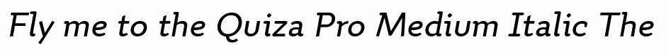 Quiza Pro Medium Italic