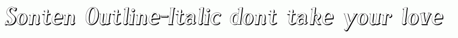 Sonten Outline-Italic