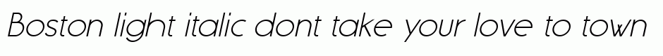 Boston light italic