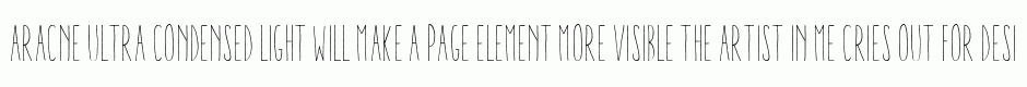 Aracne Ultra Condensed Light